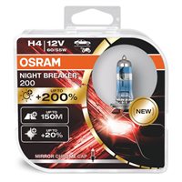 Osram Night Breaker 200 H4 +200 procent lys - 2 stk.