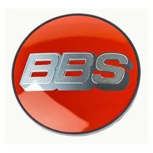 BBS centerkapsel ø76,5 mm sølv/rød nürburgring-edition