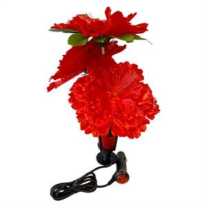 Blomst med LED lys, 12-32V, Rød